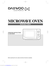 Daewoo KOG-6C275S Operating Instructions & Cook Book
