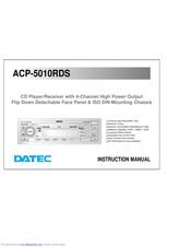 DATEC AKP-5010RDS Instruction Manual