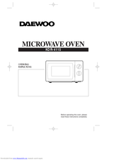 Daewoo KOR-4115 Operating Instructions Manual