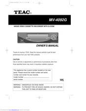 Teac MV-4092G Owner's Manual