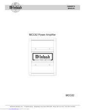McIntosh MCC82 Owner's Manual