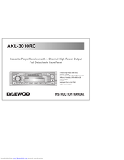 Daewoo AKL-3010RC Instruction Manual
