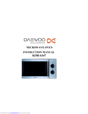 Daewoo KOR-6347 Instruction Manual