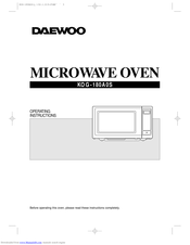 Daewoo KOG-180A0S Operating Instructions Manual