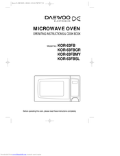 Daewoo KOR-63FBMY Operating Instructions & Cook Book
