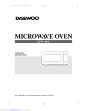 Daewoo KOR-161G Operating Instructions Manual