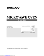 Daewoo KOR-867S0A Operating Instructions Manual