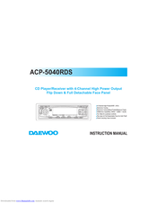 Daewoo ACP-5040RDS Instruction Manual