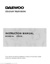 Daewoo DTE-28 Series Instruction Manual