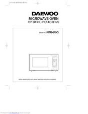 Daewoo KOR-619Q Operating Instructions Manual