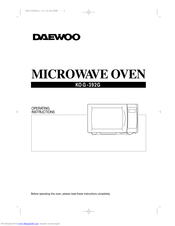 Daewoo KOG-392G Operating Instructions Manual