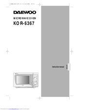Daewoo KOR-6367 Instruction Manual