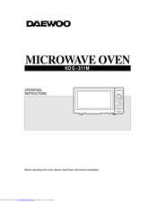 Daewoo KOG-311M Operating Instructions Manual
