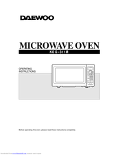 Daewoo KOG-311M Operating Instructions Manual