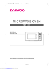 Daewoo KOR-130A Operating Instructions Manual