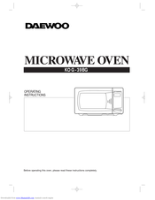 Daewoo KOG-39BG Operating Instructions Manual