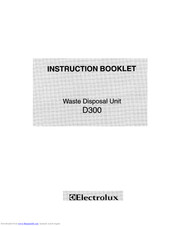 Electrolux D300 Instruction Booklet