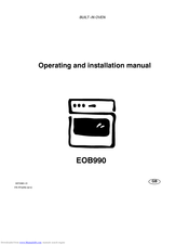 Electrolux EOB990 Operating And Installation Manual