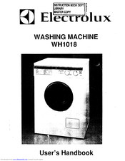 Electrolux WH1018 User Handbook Manual