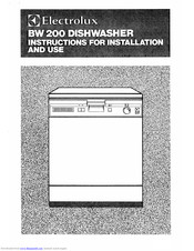 Electrolux BW 200 Instructions For Installation And Use Manual