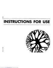 Electrolux ICF100E Instructions For Use Manual