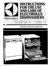 Electrolux BW195 Instructions For Use And Care Manual