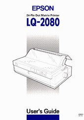 Epson 2080 - LQ B/W Dot-matrix Printer User Manual
