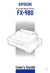Epson C276001 - FX 980 B/W Dot-matrix Printer User Manual