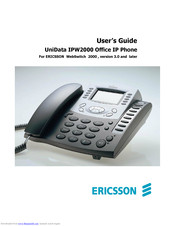 Ericsson UniData IPW2000 User Manual