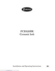 Firenzi FCE620BK Installation And Operating Instructions Manual