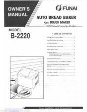 Funai B-2220 Owner's Manual