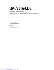 Gigabyte GA-770TA-UD3 User Manual
