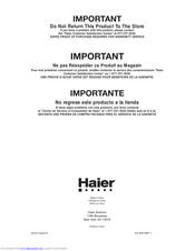 Haier HDB24EA User Manual