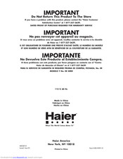 Haier HLP22P User Manual