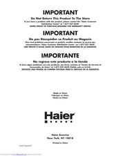 Haier HVR049 User Manual
