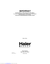 Haier HTN13G11F User Manual