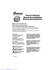 Amana ACE245E Owner's Manual