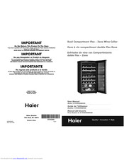 Haier Hvz040abh5s Dual Zone Wine Cooler Manuals Manualslib