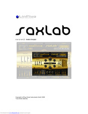 LinPlug SaxLab 2 Mode D'emploi
