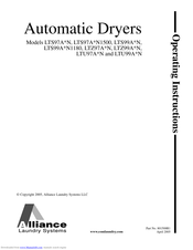 Alliance Laundry Systems LTS97A*N1500 Operating Instructions Manual