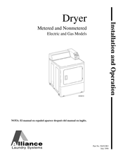 Alliance Laundry Systems 504522R3 Installation And Operation Manual