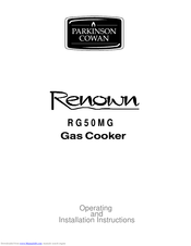 Parkinson Cowan Renown RG50MG Operating And Installation Instructions