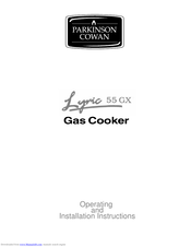 Parkinson Cowan Lyris 55 GX Operating And Installation Instructions