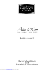 Parkinson Cowan Alto 60Gm Owners Handbook And Installation Instructions