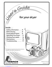 Alliance Laundry Systems 513123 User Manual