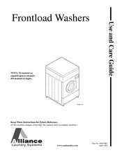 Alliance Laundry Systems 800970R1 Use And Care Manual