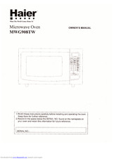Haier MWG0908TW Owner's Manual