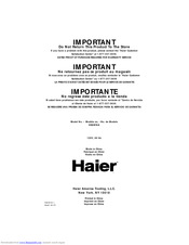 Haier HSQ04WNA User Manual