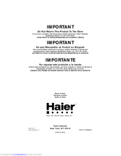 Haier HTF20R21 User Manual