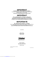 Haier HSE04WNB User Manual